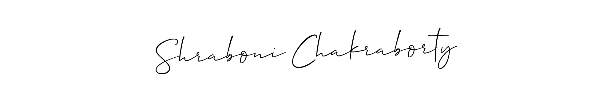 How to make Shraboni Chakraborty signature? Allison_Script is a professional autograph style. Create handwritten signature for Shraboni Chakraborty name. Shraboni Chakraborty signature style 2 images and pictures png