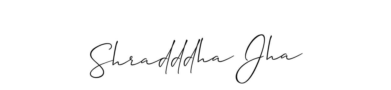 Make a beautiful signature design for name Shradddha Jha. With this signature (Allison_Script) style, you can create a handwritten signature for free. Shradddha Jha signature style 2 images and pictures png