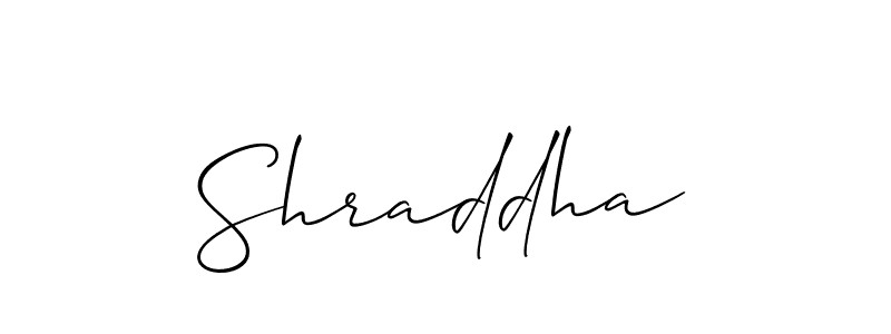 How to make Shraddha signature? Allison_Script is a professional autograph style. Create handwritten signature for Shraddha name. Shraddha signature style 2 images and pictures png