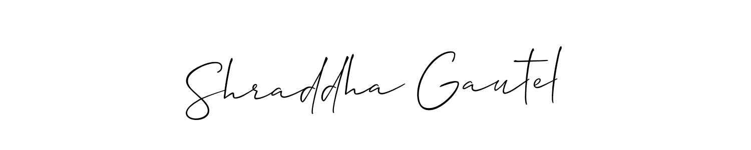 Similarly Allison_Script is the best handwritten signature design. Signature creator online .You can use it as an online autograph creator for name Shraddha Gautel. Shraddha Gautel signature style 2 images and pictures png