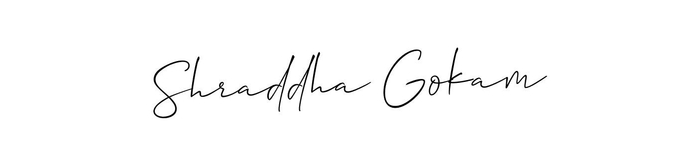Make a beautiful signature design for name Shraddha Gokam. Use this online signature maker to create a handwritten signature for free. Shraddha Gokam signature style 2 images and pictures png