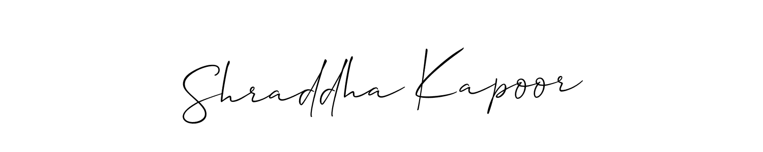 Allison_Script is a professional signature style that is perfect for those who want to add a touch of class to their signature. It is also a great choice for those who want to make their signature more unique. Get Shraddha Kapoor name to fancy signature for free. Shraddha Kapoor signature style 2 images and pictures png