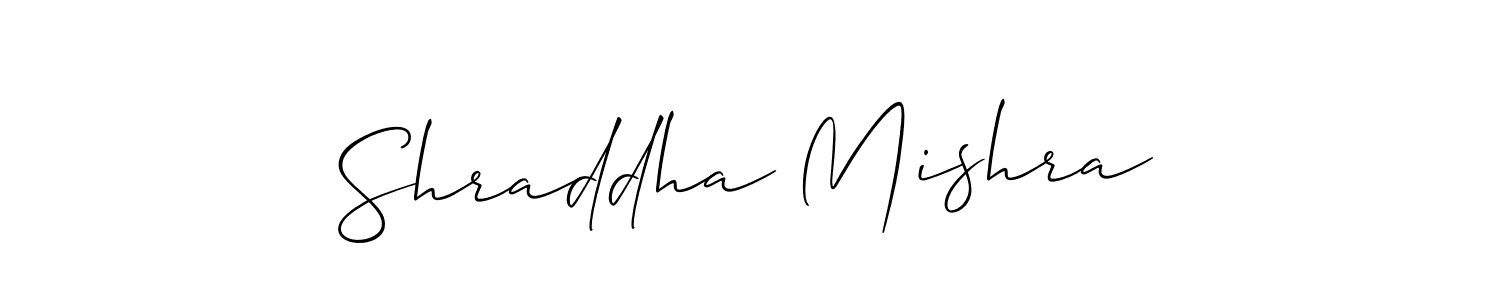 How to make Shraddha Mishra signature? Allison_Script is a professional autograph style. Create handwritten signature for Shraddha Mishra name. Shraddha Mishra signature style 2 images and pictures png
