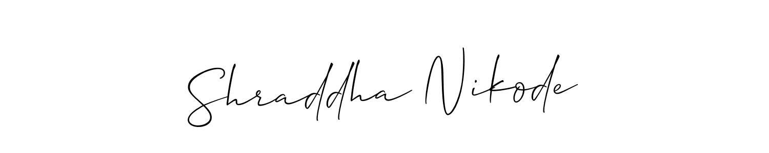 if you are searching for the best signature style for your name Shraddha Nikode. so please give up your signature search. here we have designed multiple signature styles  using Allison_Script. Shraddha Nikode signature style 2 images and pictures png