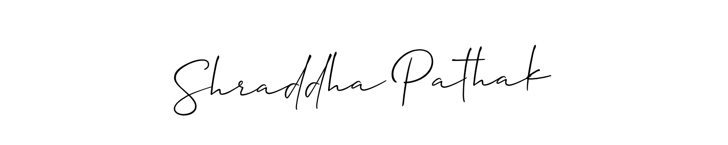 How to make Shraddha Pathak signature? Allison_Script is a professional autograph style. Create handwritten signature for Shraddha Pathak name. Shraddha Pathak signature style 2 images and pictures png