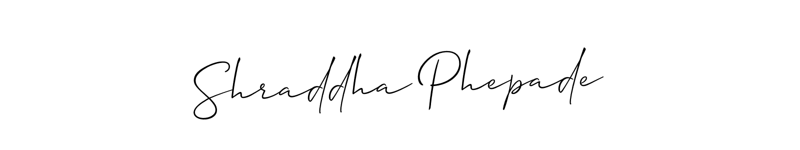 Best and Professional Signature Style for Shraddha Phepade. Allison_Script Best Signature Style Collection. Shraddha Phepade signature style 2 images and pictures png