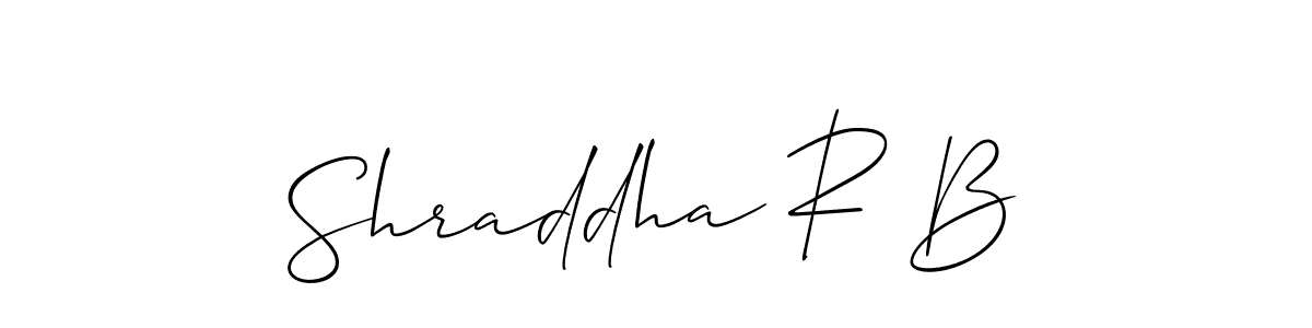 Shraddha R B stylish signature style. Best Handwritten Sign (Allison_Script) for my name. Handwritten Signature Collection Ideas for my name Shraddha R B. Shraddha R B signature style 2 images and pictures png