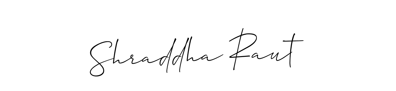 The best way (Allison_Script) to make a short signature is to pick only two or three words in your name. The name Shraddha Raut include a total of six letters. For converting this name. Shraddha Raut signature style 2 images and pictures png