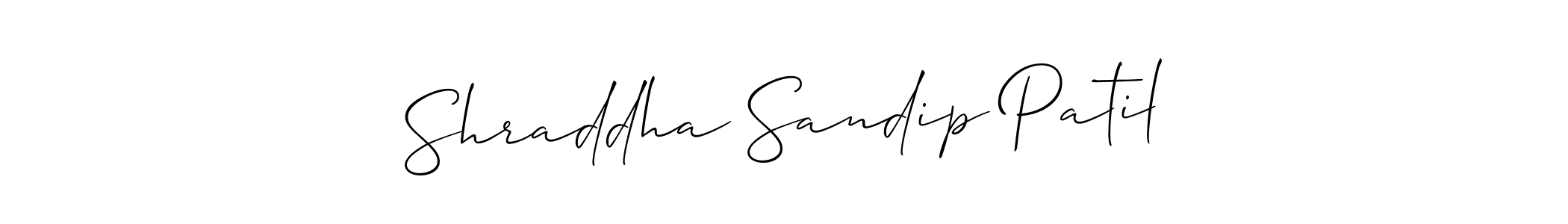 Also we have Shraddha Sandip Patil name is the best signature style. Create professional handwritten signature collection using Allison_Script autograph style. Shraddha Sandip Patil signature style 2 images and pictures png