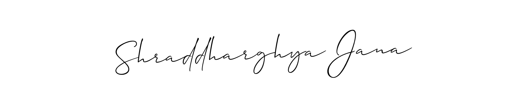 How to make Shraddharghya Jana signature? Allison_Script is a professional autograph style. Create handwritten signature for Shraddharghya Jana name. Shraddharghya Jana signature style 2 images and pictures png