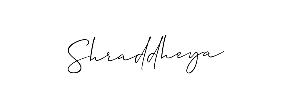 How to make Shraddheya name signature. Use Allison_Script style for creating short signs online. This is the latest handwritten sign. Shraddheya signature style 2 images and pictures png