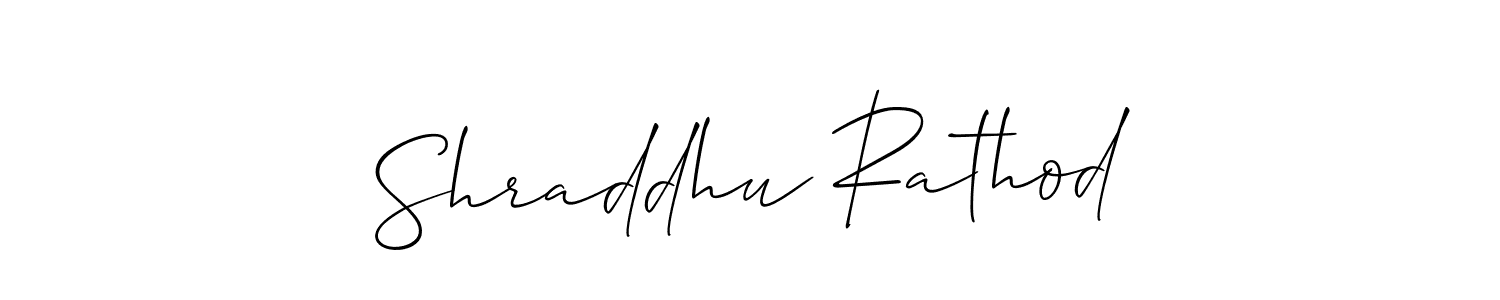 Similarly Allison_Script is the best handwritten signature design. Signature creator online .You can use it as an online autograph creator for name Shraddhu Rathod. Shraddhu Rathod signature style 2 images and pictures png