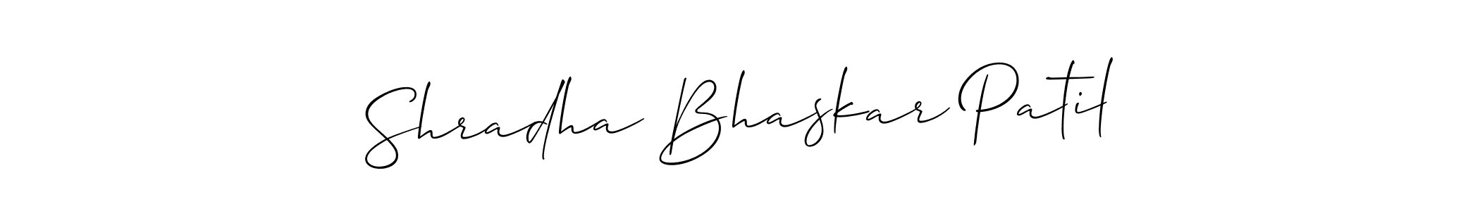 Make a short Shradha Bhaskar Patil signature style. Manage your documents anywhere anytime using Allison_Script. Create and add eSignatures, submit forms, share and send files easily. Shradha Bhaskar Patil signature style 2 images and pictures png