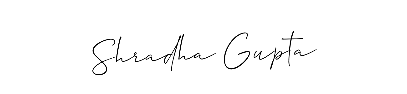 How to make Shradha Gupta name signature. Use Allison_Script style for creating short signs online. This is the latest handwritten sign. Shradha Gupta signature style 2 images and pictures png