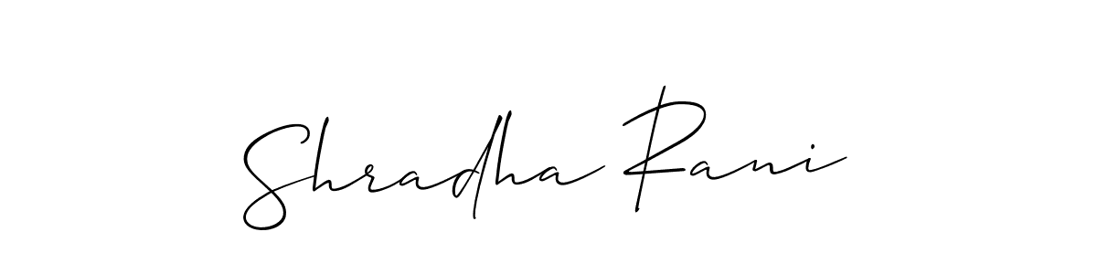 Similarly Allison_Script is the best handwritten signature design. Signature creator online .You can use it as an online autograph creator for name Shradha Rani. Shradha Rani signature style 2 images and pictures png