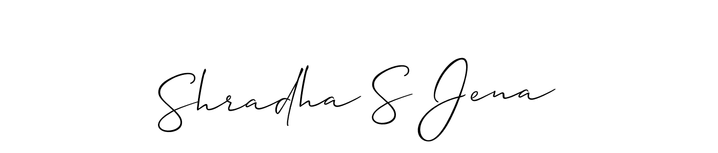 Make a beautiful signature design for name Shradha S Jena. With this signature (Allison_Script) style, you can create a handwritten signature for free. Shradha S Jena signature style 2 images and pictures png