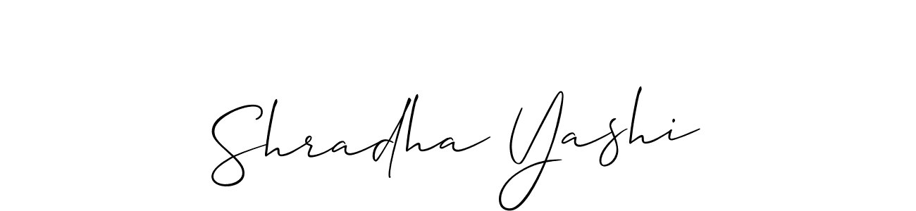 Also You can easily find your signature by using the search form. We will create Shradha Yashi name handwritten signature images for you free of cost using Allison_Script sign style. Shradha Yashi signature style 2 images and pictures png