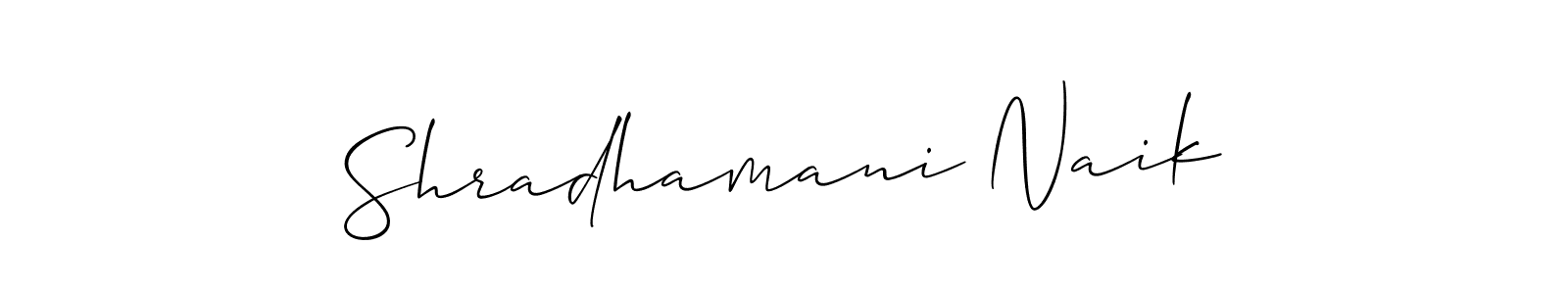Once you've used our free online signature maker to create your best signature Allison_Script style, it's time to enjoy all of the benefits that Shradhamani Naik name signing documents. Shradhamani Naik signature style 2 images and pictures png