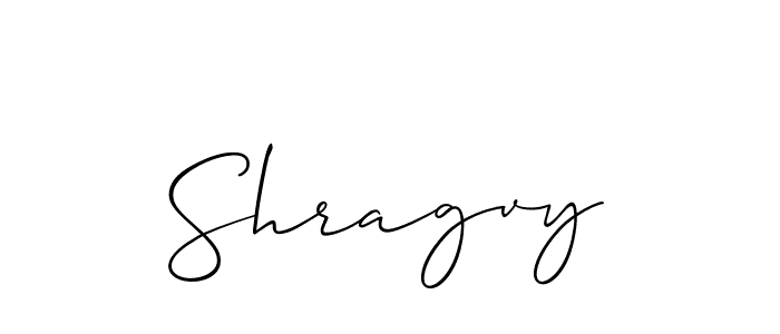 How to make Shragvy signature? Allison_Script is a professional autograph style. Create handwritten signature for Shragvy name. Shragvy signature style 2 images and pictures png