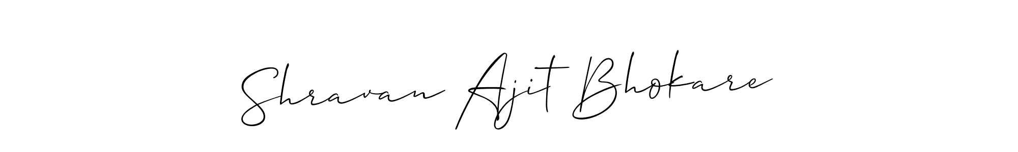 This is the best signature style for the Shravan Ajit Bhokare name. Also you like these signature font (Allison_Script). Mix name signature. Shravan Ajit Bhokare signature style 2 images and pictures png