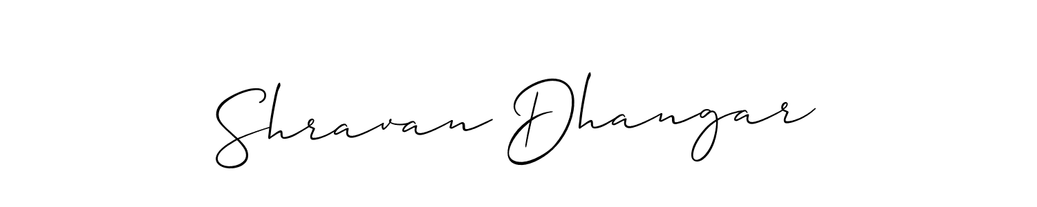 See photos of Shravan Dhangar official signature by Spectra . Check more albums & portfolios. Read reviews & check more about Allison_Script font. Shravan Dhangar signature style 2 images and pictures png