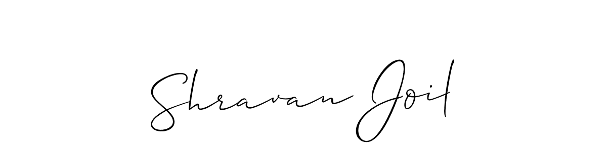 Use a signature maker to create a handwritten signature online. With this signature software, you can design (Allison_Script) your own signature for name Shravan Joil. Shravan Joil signature style 2 images and pictures png