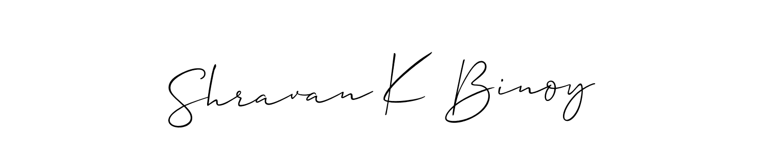 How to make Shravan K Binoy signature? Allison_Script is a professional autograph style. Create handwritten signature for Shravan K Binoy name. Shravan K Binoy signature style 2 images and pictures png