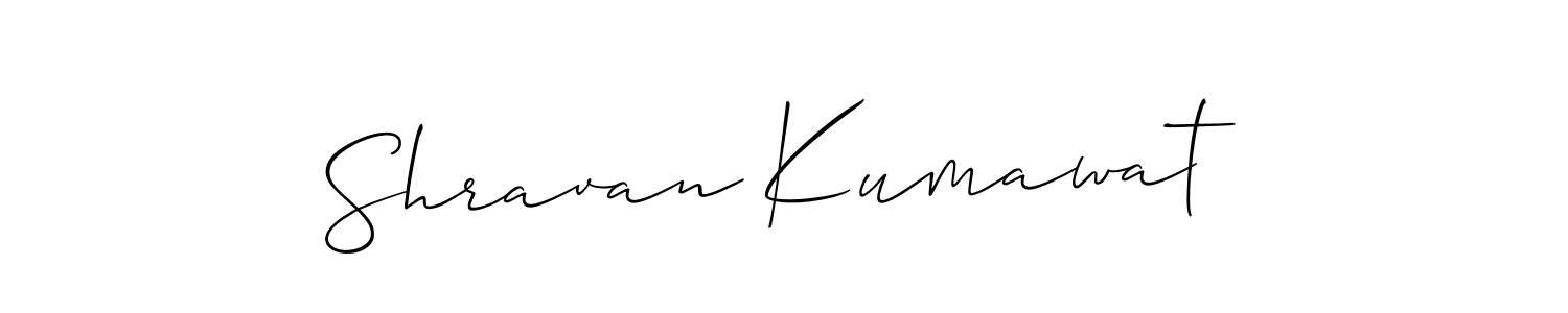 The best way (Allison_Script) to make a short signature is to pick only two or three words in your name. The name Shravan Kumawat include a total of six letters. For converting this name. Shravan Kumawat signature style 2 images and pictures png