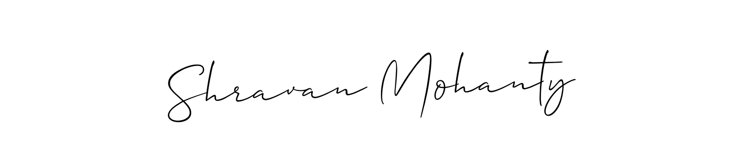 Use a signature maker to create a handwritten signature online. With this signature software, you can design (Allison_Script) your own signature for name Shravan Mohanty. Shravan Mohanty signature style 2 images and pictures png