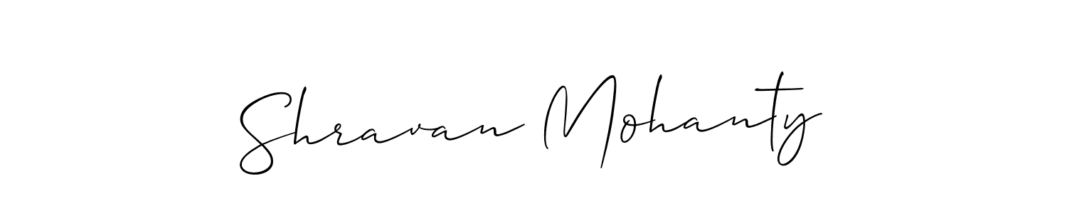 Allison_Script is a professional signature style that is perfect for those who want to add a touch of class to their signature. It is also a great choice for those who want to make their signature more unique. Get Shravan Mohanty name to fancy signature for free. Shravan Mohanty signature style 2 images and pictures png