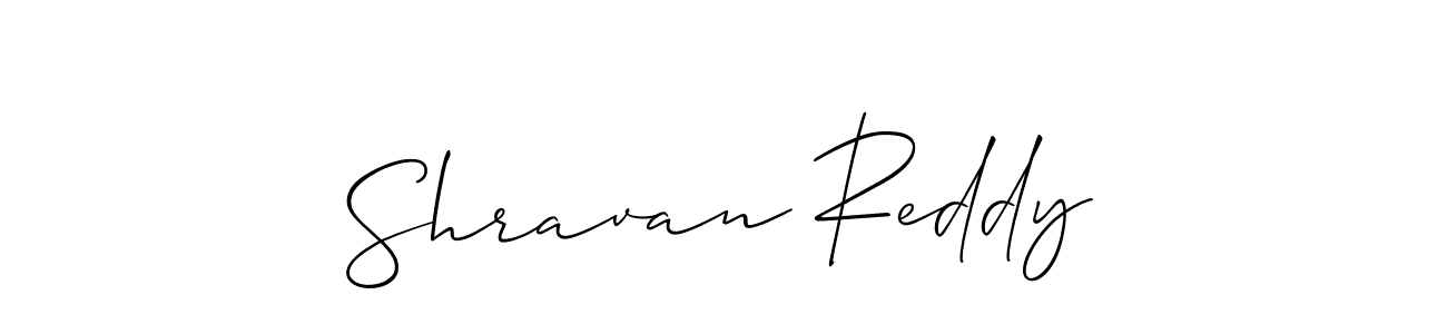 Make a beautiful signature design for name Shravan Reddy. With this signature (Allison_Script) style, you can create a handwritten signature for free. Shravan Reddy signature style 2 images and pictures png