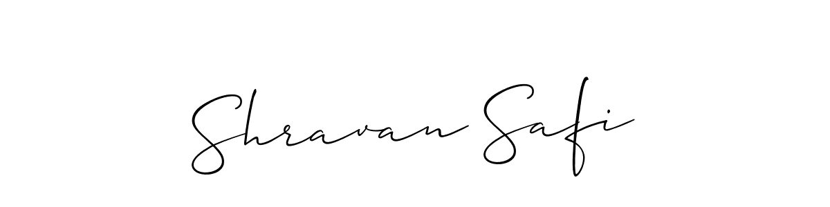 How to make Shravan Safi name signature. Use Allison_Script style for creating short signs online. This is the latest handwritten sign. Shravan Safi signature style 2 images and pictures png