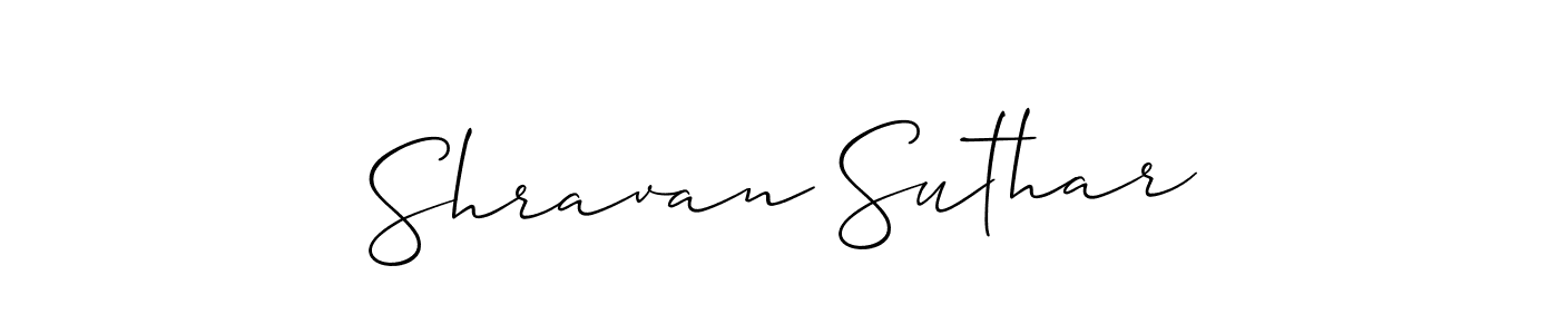 Shravan Suthar stylish signature style. Best Handwritten Sign (Allison_Script) for my name. Handwritten Signature Collection Ideas for my name Shravan Suthar. Shravan Suthar signature style 2 images and pictures png