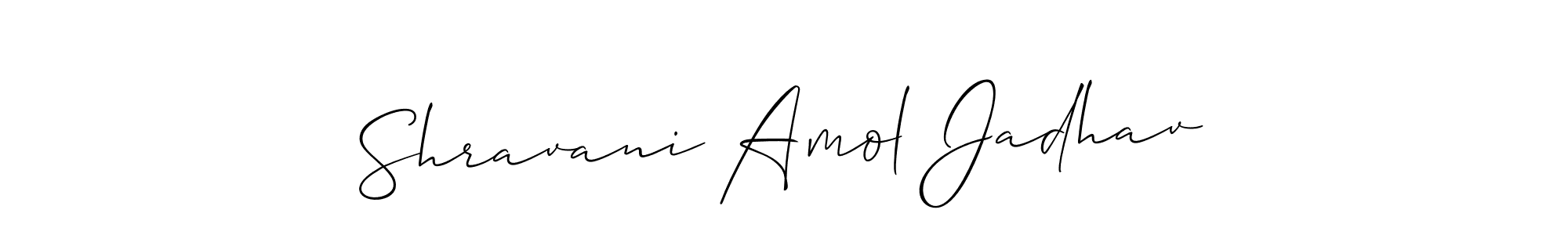 Similarly Allison_Script is the best handwritten signature design. Signature creator online .You can use it as an online autograph creator for name Shravani Amol Jadhav. Shravani Amol Jadhav signature style 2 images and pictures png