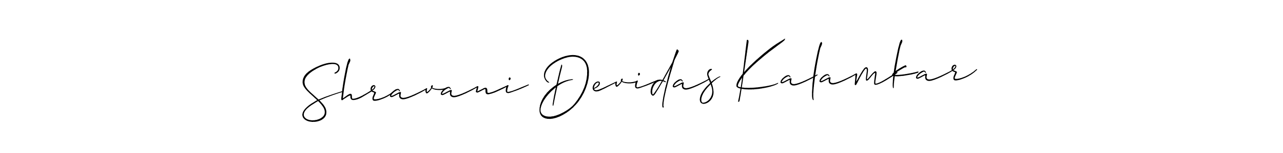 Design your own signature with our free online signature maker. With this signature software, you can create a handwritten (Allison_Script) signature for name Shravani Devidas Kalamkar. Shravani Devidas Kalamkar signature style 2 images and pictures png