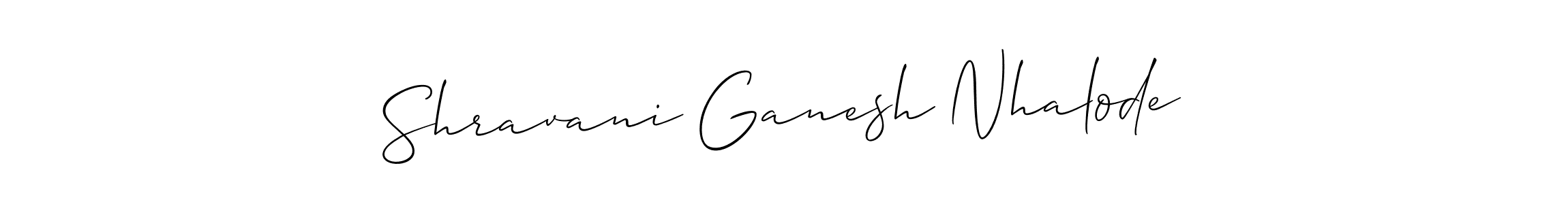 Also we have Shravani Ganesh Nhalode name is the best signature style. Create professional handwritten signature collection using Allison_Script autograph style. Shravani Ganesh Nhalode signature style 2 images and pictures png