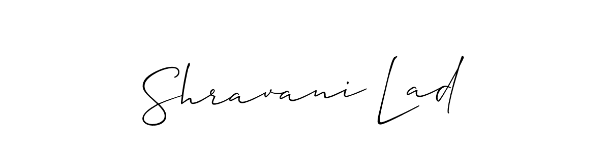 Make a beautiful signature design for name Shravani Lad. With this signature (Allison_Script) style, you can create a handwritten signature for free. Shravani Lad signature style 2 images and pictures png