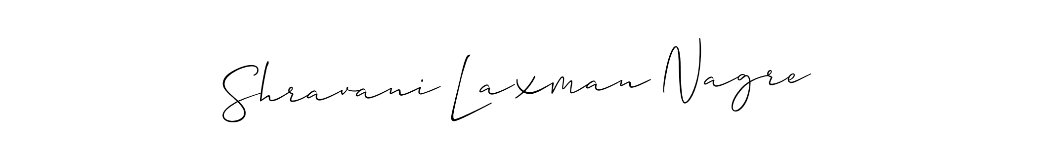 Also we have Shravani Laxman Nagre name is the best signature style. Create professional handwritten signature collection using Allison_Script autograph style. Shravani Laxman Nagre signature style 2 images and pictures png