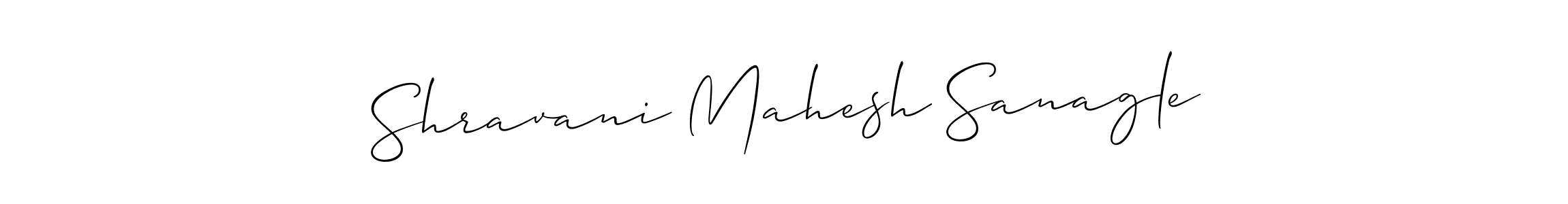 You should practise on your own different ways (Allison_Script) to write your name (Shravani Mahesh Sanagle) in signature. don't let someone else do it for you. Shravani Mahesh Sanagle signature style 2 images and pictures png
