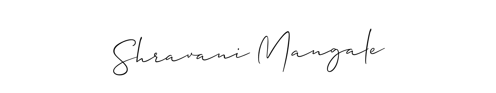 How to make Shravani Mangale name signature. Use Allison_Script style for creating short signs online. This is the latest handwritten sign. Shravani Mangale signature style 2 images and pictures png