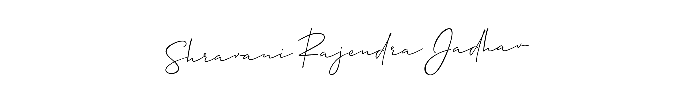 Design your own signature with our free online signature maker. With this signature software, you can create a handwritten (Allison_Script) signature for name Shravani Rajendra Jadhav. Shravani Rajendra Jadhav signature style 2 images and pictures png