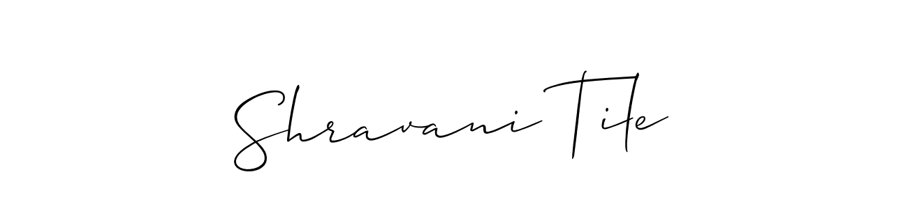 You should practise on your own different ways (Allison_Script) to write your name (Shravani Tile) in signature. don't let someone else do it for you. Shravani Tile signature style 2 images and pictures png