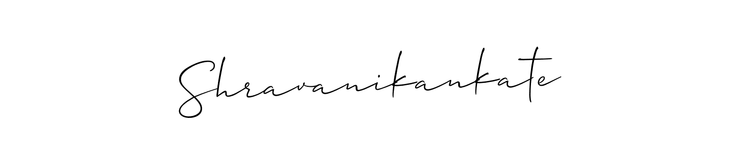 Create a beautiful signature design for name Shravanikankate. With this signature (Allison_Script) fonts, you can make a handwritten signature for free. Shravanikankate signature style 2 images and pictures png