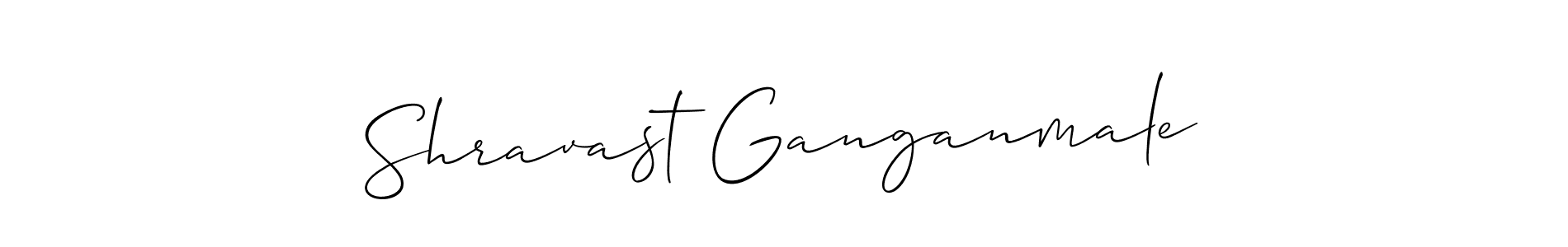 This is the best signature style for the Shravast Ganganmale name. Also you like these signature font (Allison_Script). Mix name signature. Shravast Ganganmale signature style 2 images and pictures png