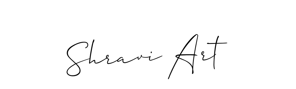 The best way (Allison_Script) to make a short signature is to pick only two or three words in your name. The name Shravi Art include a total of six letters. For converting this name. Shravi Art signature style 2 images and pictures png