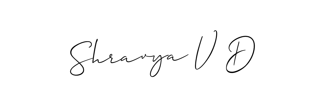 Shravya V D stylish signature style. Best Handwritten Sign (Allison_Script) for my name. Handwritten Signature Collection Ideas for my name Shravya V D. Shravya V D signature style 2 images and pictures png