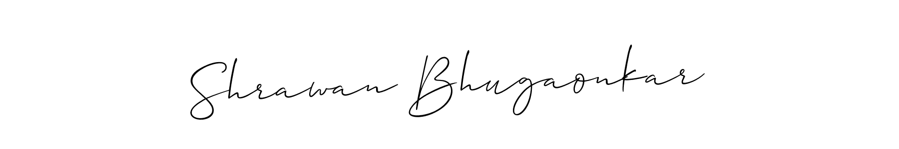 How to make Shrawan Bhugaonkar name signature. Use Allison_Script style for creating short signs online. This is the latest handwritten sign. Shrawan Bhugaonkar signature style 2 images and pictures png