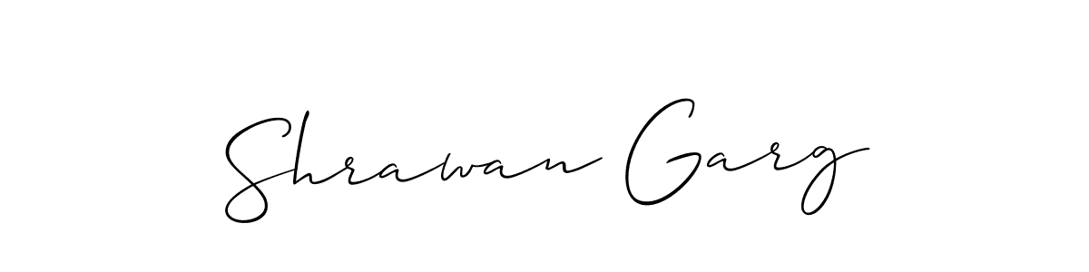 How to make Shrawan Garg name signature. Use Allison_Script style for creating short signs online. This is the latest handwritten sign. Shrawan Garg signature style 2 images and pictures png