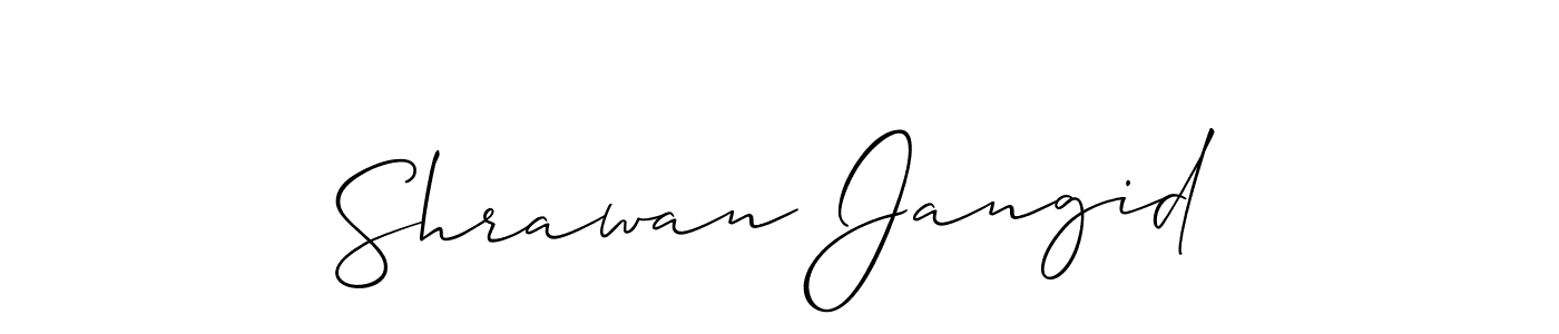 Design your own signature with our free online signature maker. With this signature software, you can create a handwritten (Allison_Script) signature for name Shrawan Jangid. Shrawan Jangid signature style 2 images and pictures png