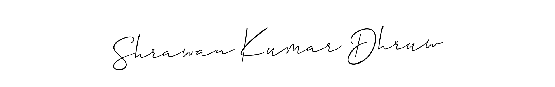 How to make Shrawan Kumar Dhruw signature? Allison_Script is a professional autograph style. Create handwritten signature for Shrawan Kumar Dhruw name. Shrawan Kumar Dhruw signature style 2 images and pictures png